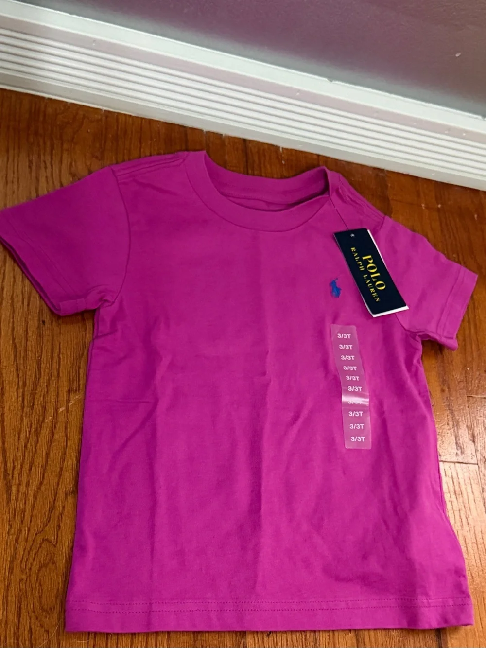 NWT Polo Ralph Lauren Girls Classic Pink Pony Tee 3T Short Sleeve T-Shirt